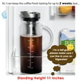 thumbnail image 2 of Aquach - Cafetera fría para preparar té helado y jarra de frutas, gran capacidad, 51 onzas, con jarra de vidrio duradera, infusor de acero de malla fina, tapa hermética, 2 of 5