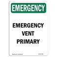 thumbnail image 1 of SignMission OS-EM-A-1218-V-10469 Panneau de Secours OSHA 12 x 18 Po - Évent Primaire, 1 of 1
