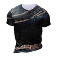 thumbnail image 4 of European And American Round Neck Casual Ethnic Style Retro Printed Short Sleeve T-shirt Top 2XL, 4 of 5