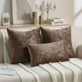thumbnail image 6 of 22×22 Inch Velvet Throw Pillow Cover 2-Pack Skin-Friendly Soft Cushion Cover for Home Sofa Bed Living Room Bedroom Apartment Decor, 6 of 14