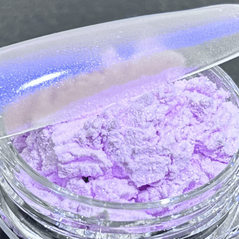 suxuMhao Chrome Nail Powder, Decoration, 1 Piece 50g Light Purple, Aurora Nail Powder, Iridescent Nail Powder, Holographic Nail Powder, Pearl Nail Powder, Shimmer Chrome,Easy to Apply
