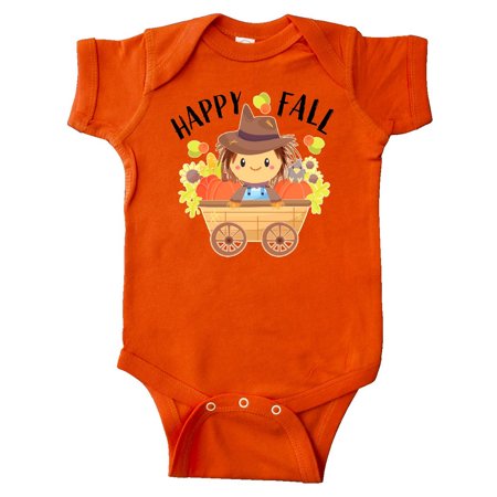 

Inktastic Happy Fall cute autumn scarecrow Gift Baby Boy or Baby Girl Bodysuit