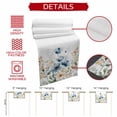 thumbnail image 6 of Blue Spring Floral Table Runner 120 Inches Long,Watercolor Blooming Summer Botanical Cotton Linen Table Runners Dresser Scarves,Fabric Tabletop Scarf Furniture Cover for Home Dinner Party 13"x120", 6 of 9