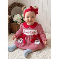 thumbnail image 4 of RUINIXCW Baby Girl Christmas Bodysuit Long Sleeve Plaid Romper Dress and Headband, 4 of 6
