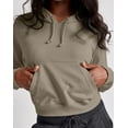 thumbnail image 4 of Hanes Originals Women's French Terry Cropped Hoodie Oregano Heather 2XL, 4 of 4