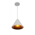 thumbnail image 1 of CWI Lighting Suspension à 1 Lumière avec Fini Blanc Mat et Or, 1 of 2