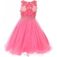 thumbnail image 3 of Big Girls Sleeveless Elegant Rhinestone Pearl Beaded Junior Bridesmaid Flower Girl Dress Burgundy 12 (C50C13), 3 of 5