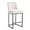 Beige, variant on BFZ 27" H Counter Height Bar Stools Set of 2, Modern Bar Stools with High Back, Black Metal Frames, Fabric Upholstered Armless Barstools for Kitchen Island, Home Bar