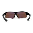 thumbnail image 4 of Mens 90s Wrap Baseball Half Rim Sport Driving HD Lens Sunglasses Shiny Black Brown, 4 of 5
