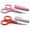 Pink+Red, variant on PAFASON Sharp Point Craft Scissor Set 2 PC Straight Curved for Scrapbooking Quilting DIY Sewing Knitting Embroidery Cross Stitch Crochet Thread Yarn Paper Detail Cutting Stainless Steel Safety Case