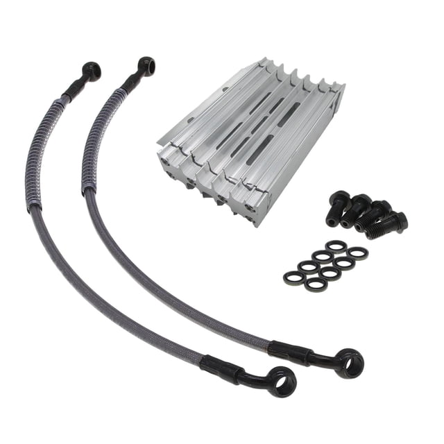 Enfriador de aceite, de radiador de aceite universal Conjunto de radiador de aceite apto para motocicleta Monkey 125cc 140cc de Soledad Radiador de aceite