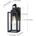 thumbnail image 5 of Revtronic Outdoor Wall Lantern Dusk to Dawn, Anti-Rust Exterior Wall Mount Sconce Light Fixture, 2 Pack, 5 of 7