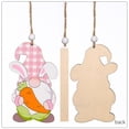 thumbnail image 6 of Easter Wooden Gnome Hanging Ornaments Spring Slices Decorations With Rope For Easter Valentine's Day, 2 Different Styles, Sturdy Lightweight Wood With Polished Smooth Surface,, 6 of 6