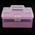thumbnail image 2 of Caja de Herramientas de Pintura de Joyería de Costura de Plástico de 2 Capas Perfecl Organizador Rosa, 2 of 8