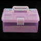 thumbnail image 2 of Caja de Herramientas de Pintura de Joyería de Costura de Plástico de 2 Capas Perfecl Organizador Rosa, 2 of 8