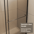 thumbnail image 6 of Adjustable Sliding Shower Door 30-60" W x 72" H with 1/4" Tempered Glass and Black Stainless Steel Handles Reversible Installation for Walk-In Showers, 6 of 8