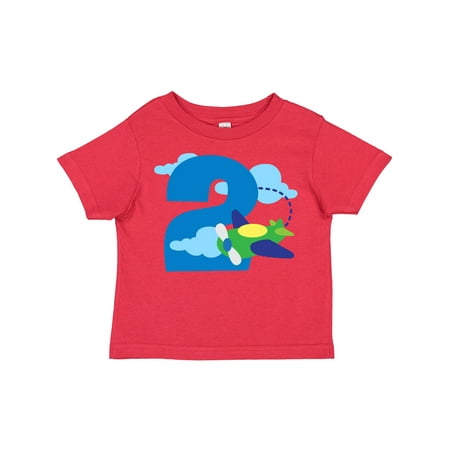 

Inktastic 2nd Birthday Airplane Pilot Gift Toddler Boy Girl T-Shirt