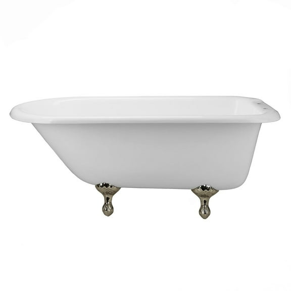 Heritage 57 Inch Cast Iron Classic Clawfoot Tub - Rim Faucet Drillings