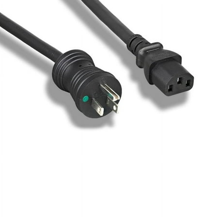 Kentek 6 Feet Ft 18 AWG Hospital Grade Power Cable Cord NEMA 5-15P to C13 10A/125V Black
