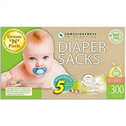 Eco-friendly Bags Green N Pack Diaper Sacks - Baby Powder Scented - 300 Bags - 1 Count