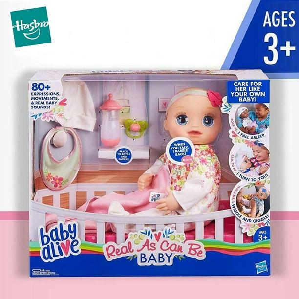 Hasbro Baby Alive Real As Can Be Butter Reborn Baby 80 expresion realista movimiento sonido accesorios de rejuvenecimiento juguete para nina regalo zhangyuxiang LED Bodega Aurrera en linea