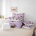 thumbnail image 6 of Feelyou Cartoon Stars Plum Bedding Comforter Set 7pcs, Cheetah Print King Bedding Sets, 6 of 8