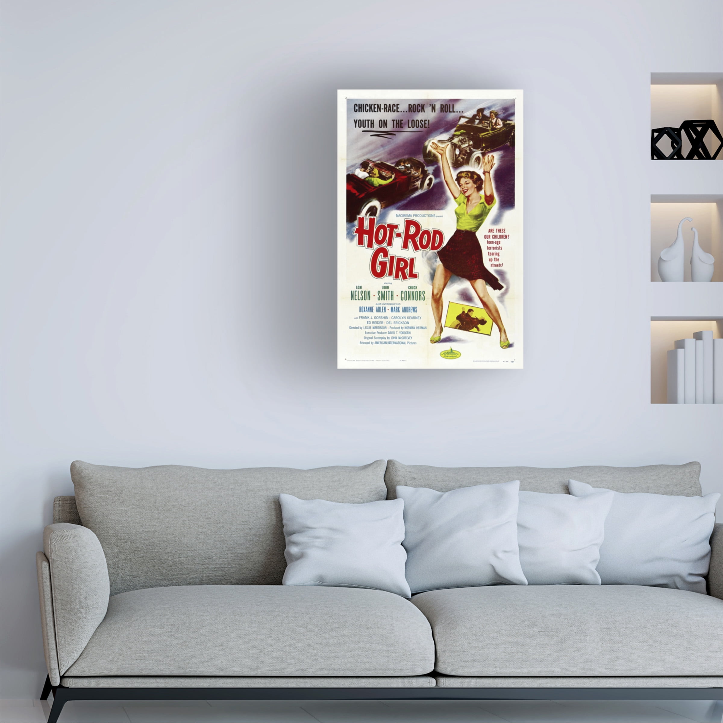 Trademark Fine Art "Hot Rod Girl" Canvas Art by Vintage Apple Collection