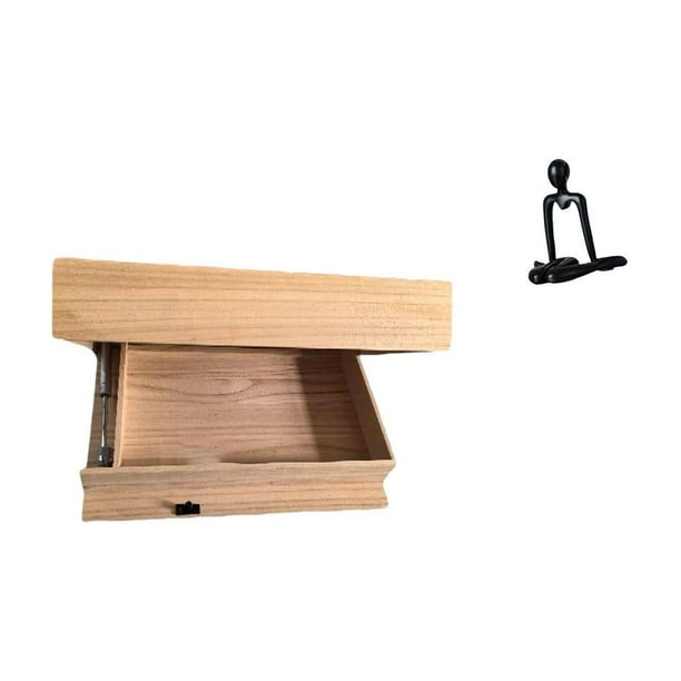 Estante flotante,Estante flotante moderno y rústico para organizar apartamentos.,Cajón de pared decorativo moderno para sala de estar,Figura de escritorio,Escultura abstracta de pensador para