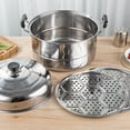 thumbnail image 2 of Multi Layer Steamer Steaming Pot Thickened Stainless Steel Construction Cookware, 2 of 17