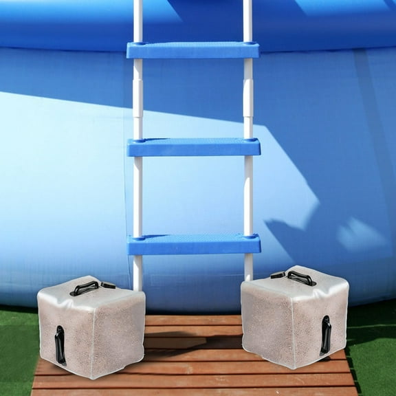 MEUDQU 20L Swimming Pool Ladder Weights,Universal Plastic Pool Step SandBag,Fillable Anchor Bag For Above Ground Pool Entry System(Sand Not Included)