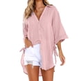 thumbnail image 6 of Womens Loose Button Long Shirt Dress Ladies Casual Tops T-Shirt Blouse Cute Tees Womens Workout Shirt Classic Fit Dress Shirt Athletic Tops Women Dry Quick Shirts for Women Thin Tee Womens Button down, 6 of 6
