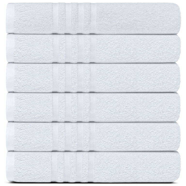 White Classic 12 Piece Bath Towel Set for Bathroom - Wealuxe Collection 2 Bath  Towels, 4 Hand Towels, 6 Washcloths 100% Cotton Soft and Plush Highly  Absorbent, Soft Towel for Hotel & Spa - Ivory 