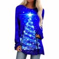 thumbnail image 2 of Pntutb Camiseta holgada con estampado navideño para mujer Cuello redondo Manga larga Pntutb Pntutb-4678, 2 of 5