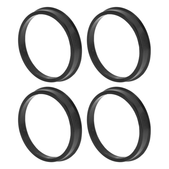 Car Wheel Hub Centric Rings Durable OD 65.1mm to ID 58.1mm Wheels Center Shaft Shock Absorbing Hubrings Polycarbonate Black 4 Pcs