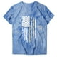 thumbnail image 4 of Camiseta de mujer, divertida y linda camiseta de manga corta, camiseta con estampado de bandera del Día de la independencia, camiseta teñida anudada, blusa, regalo para mujer Pompotops  hkajfhjk467520, 4 of 7