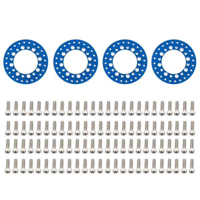 anillo de compresión, RC Beadlock Rueda Llanta Anillo de repuesto 4PCS Compatible con 1/10 TRX4 SCX1 Abanopi azul