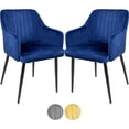 thumbnail image 1 of Set 2 Sillas Comedor Sillones Terciopelo Acolchadas Modernas, 1 of 5