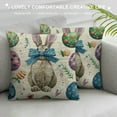 thumbnail image 3 of Easter Pillow Covers Set of Easter Bunny Eggs Floral Rabbit Pillows Decorative Throw Pillows Cushion Case Farmhouse Decor for Couch Sofa, 3 of 5