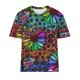 thumbnail image 4 of Fiudx Tops para Mujer Top Casual de Manga Corta con Cuello Redondo y Estampado Floral de Girasol para Mujer, 4 of 4