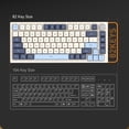 thumbnail image 3 of [English Blueberry] Attack Shark K85 e-Sports teclado eje magnético personalizado PBT keycap modo RT 68 teclas RGB recorrido tecla ajustable (Azul), 3 of 8
