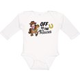 thumbnail image 3 of Inktastic Off To The Races with Cowgirl on Horse Girls Long Sleeve Baby Bodysuit, 3 of 5