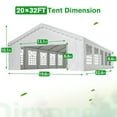 thumbnail image 2 of LZBEITEM 20' x 32' Large Heavy Duty Outdoor Canopy Party Tent & Carport, Heavy Duty Outdoor Wedding Gazebo with 4 Sand Bags, Event Shelter Canopy for Outdoor Event, Wedding, Birthday Party, White, 2 of 15