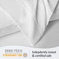 thumbnail image 4 of LuxClub Collection Cooling Pillowcases with Satin Trim, Wrinkle Resistant, Machine Washable, Silky Soft, King, 2 Pack, White, 4 of 8