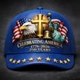 thumbnail image 2 of WKSCLPAI United States 250th Anniversary Hat, Adjustable Bald Eagle Liberty Statue Printed Patriotic Baseball Cap for Men Women, Patriotic Gifts Anniversary Hats, Multiple Styles Available, 2 of 6