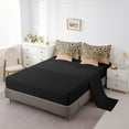 thumbnail image 4 of Erosebridal 7 Pieces Pink Leopard Print Bed In A Bag King Size Comforter Sets,Gold Sequins Print Sheet Set With Comforter,Animal Hide Cheetah Bedding Set African Animals Bed Set Spot Western Decor, 4 of 6