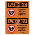 thumbnail image 1 of SignMission OS-WS-A-1824-L-12745 18 x 24 Po Signe d'Avertissement OSHA - Pacemaker Patients Bilingues, 1 of 1