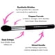 thumbnail image 3 of Brocha de maquillaje Beauty Junkees, iluminadora, cónica, sintética, 3 of 9