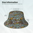 thumbnail image 4 of Daiia Barbeque Pattern Bucket Hat - Trendy Cotton Sun Hat for Beach, Golf, Fishing - Fun Outdoor Vacation Boonie for Men and Women, 4 of 9