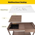 thumbnail image 4 of Aivituvin Wooden Potting Bench Outdoor Workstation Gardening Table with Open Shelves, Cabinet Drawer, 4 of 8