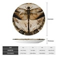 thumbnail image 2 of Bingfone Vintage Dragonfly Artwork Print Bone China Dinner Decorative Plates,Handmade Ceramic Dinner Plate with Stand for Home Club-7in, 2 of 6